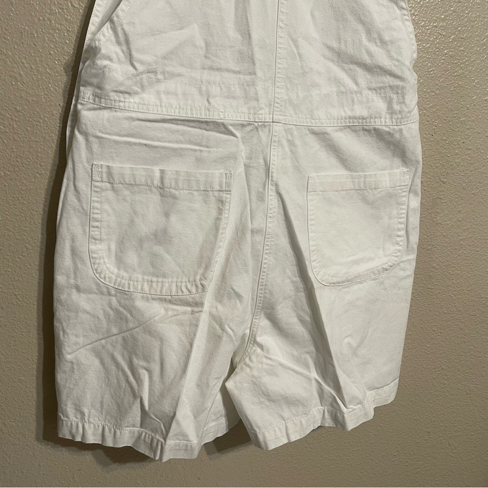 Esprit White Cotton Denim Overalls Y2k Country Co… - image 5